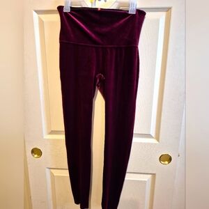 Spanx Plum Velvet High-Waisted Leggings